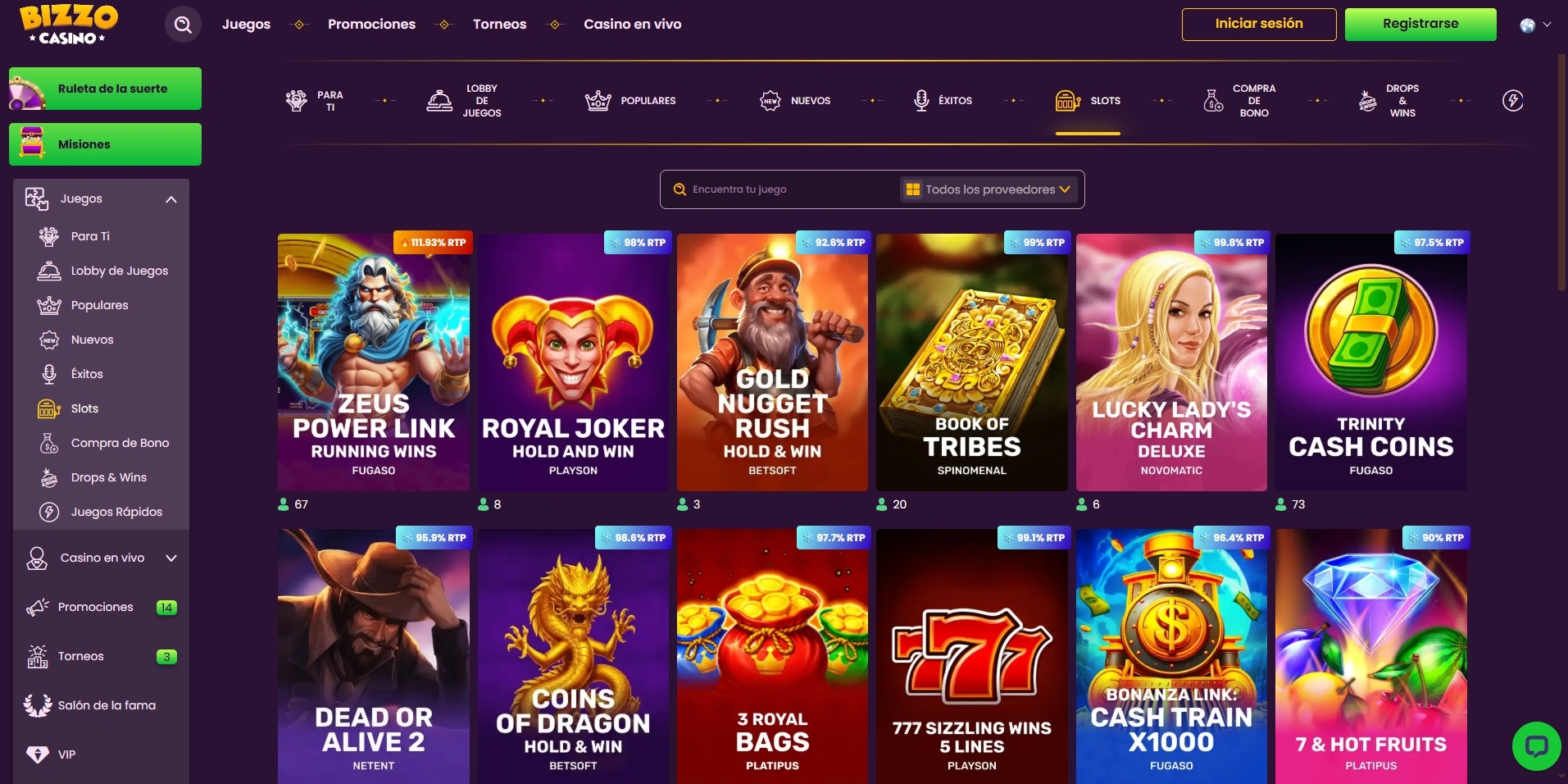 Bizzo Casino Tragamonedas